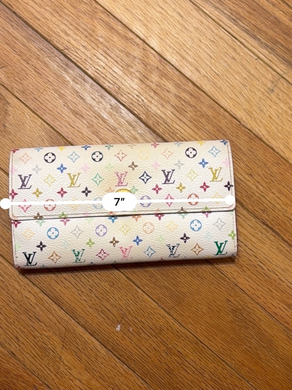 Louis Vuitton Monogram Murakami White Leather Long Wallet - Picture 7 of 7